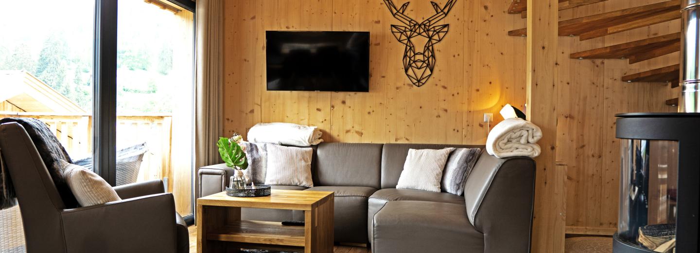 © Eurotours Chalet Comfort Terrasse Bergblick "Wellness Chalet"