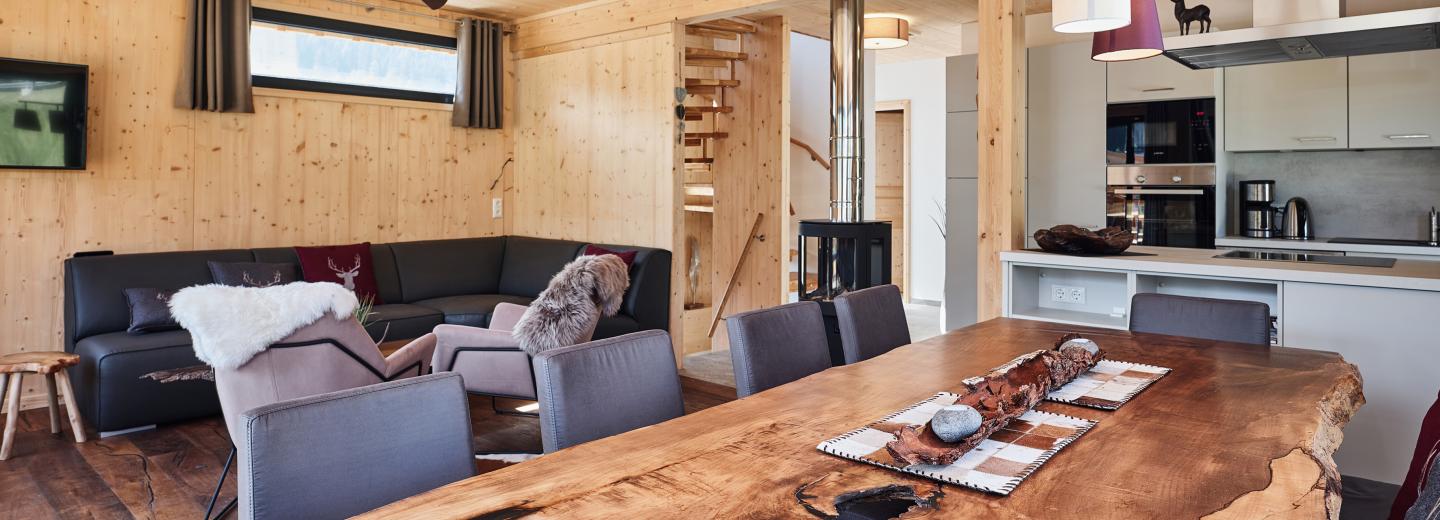 © Eurotours Chalet Comfort Terrasse Bergblick "Wellness Chalet XL"