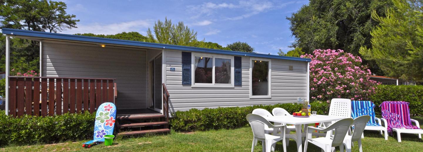 © Eurotours Mobile Home Superior Terrasse Gartenblick "Gold"