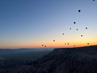 Heißluftballonfahrt, Sonnenaufgang 