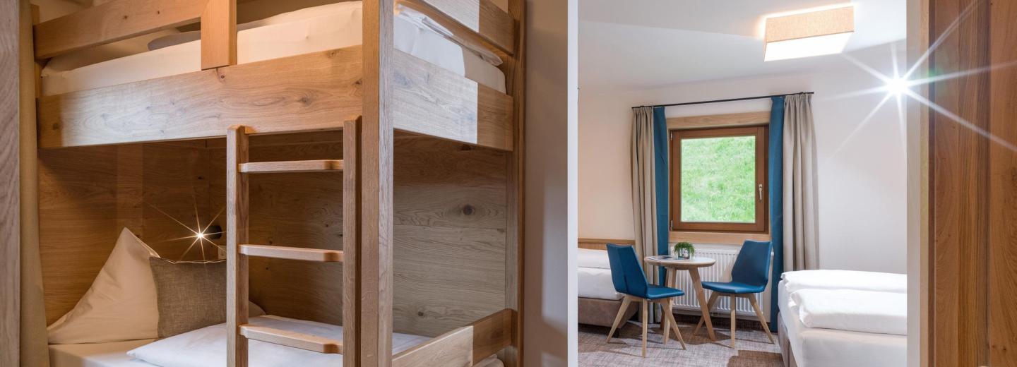 Zimmerbeispiel: Standard Vierbettzimmer "Berg Glück"
